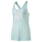 Women's Puma Essential Sweat Selfie Repeat Graphic Tank, Size: Small, Blue