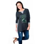 Women's Gameday Couture Michigan State Spartans Back Panel Oversized Tunic, Size: Xl/xxl, Med Green