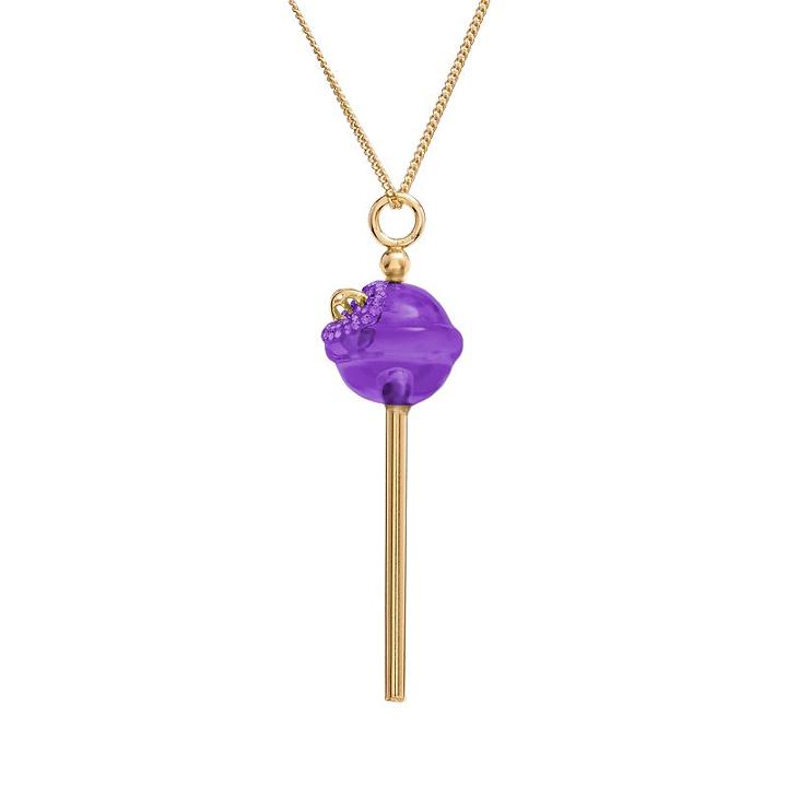Amore By Simone I. Smith A Sweet Touch Of Hope 18k Gold Over Silver Crystal Lollipop Pendant, Women's, Size: 18