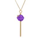 Amore By Simone I. Smith A Sweet Touch Of Hope 18k Gold Over Silver Crystal Lollipop Pendant, Women's, Size: 18