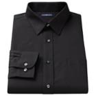 Men's Croft & Barrow&reg; Slim-fit Solid Easy Care Point-collar Dress Shirt, Size: 17-32/33, Black