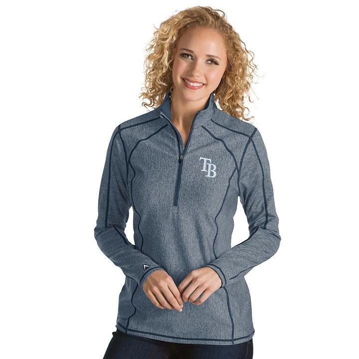 Women's Antigua Tampa Bay Rays Tempo Pullover, Size: Small, Blue (navy)