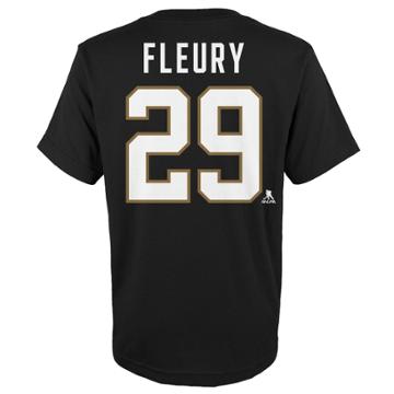 Boys 8-20 Vegas Golden Knights Marc-andr Fleury Name And Number Tee, Size: S 8, Black
