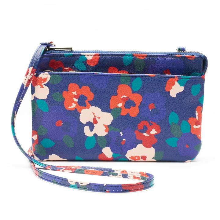 Apt. 9&reg; Baxter Rfid-blocking Double Entry Crossbody Wallet, Women's, Dark Blue