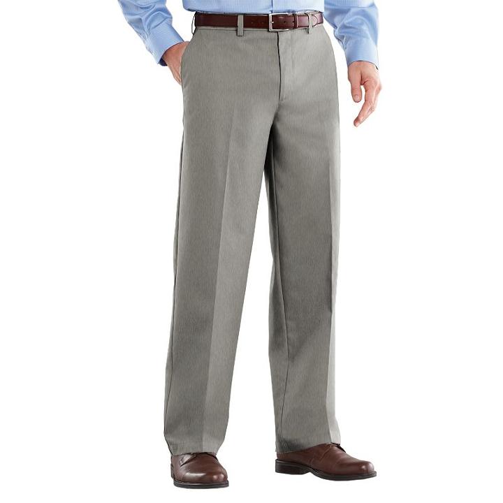 Men's Croft & Barrow&reg; Easy-care Stretch Classic-fit Flat-front Pants, Size: 33x29, Grey Other