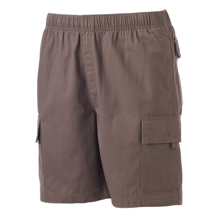 Big & Tall Croft & Barrow&reg; Classic-fit Canvas Twill Elastic Cargo Shorts, Men's, Size: 48, Med Brown