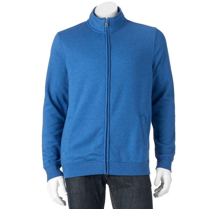 Men's Croft & Barrow&reg; Classic-fit Easy-care Fleece Jacket, Size: Small, Dark Blue