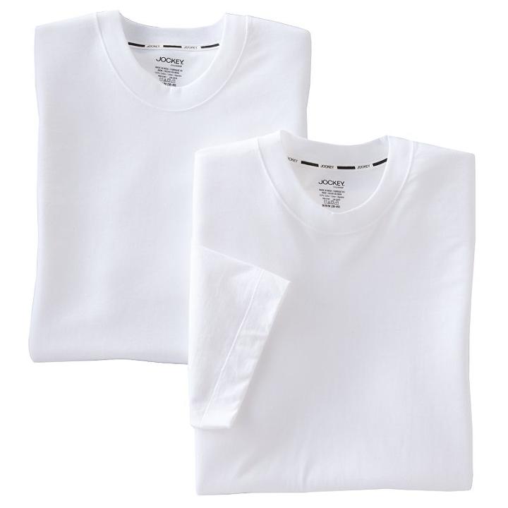 Big & Tall Jockey 2-pk. Staycool Crewneck Tees, Men's, Size: 5xl, White