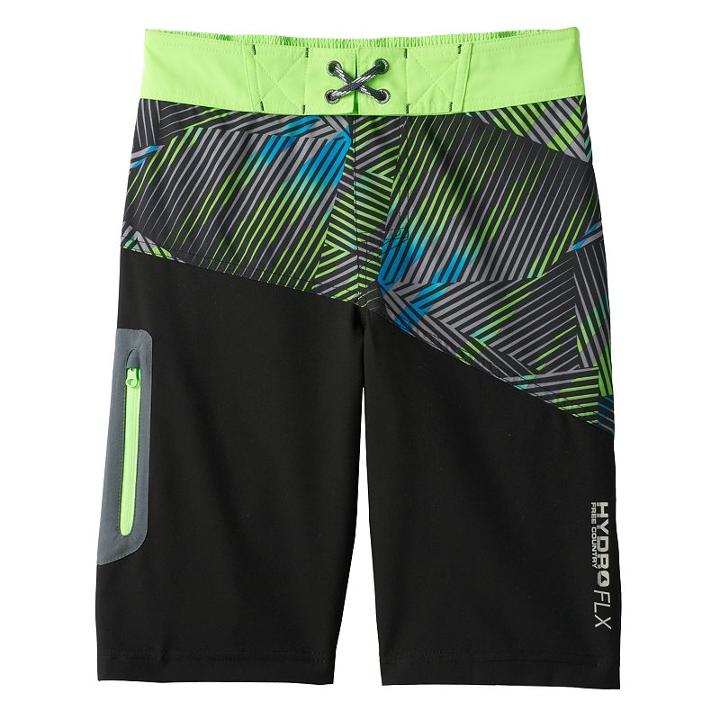 Boys 8-20 Free Country Camouflage Board Shorts, Boy's, Size: M(10-12), Black