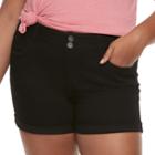 Juniors' Plus Size So&reg; Cuffed Midi Jean Shorts, Teens, Size: 20, Oxford