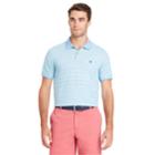 Men's Izod Sportflex Classic-fit Feeder-striped Stretch Performance Polo, Size: Large, Blue