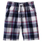 Jumping Beans, Boys 4-7x &reg; Plaid Shorts, Boy's, Size: 7x, Dark Blue