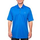Men's Pebble Beach Classic-fit Textured Performance Golf Polo, Size: Medium, Dark Blue