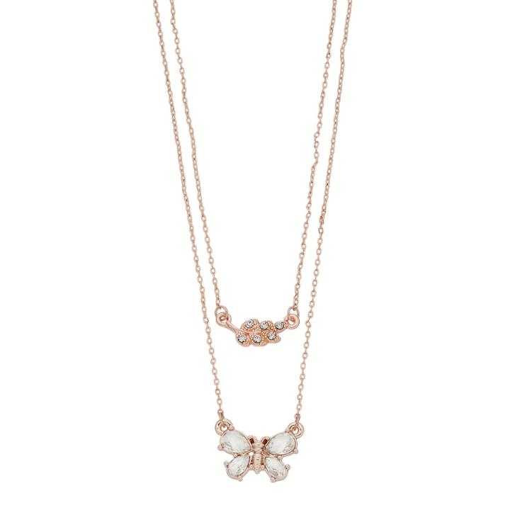 Lc Lauren Conrad Butterfly Pendant Necklace, Women's, Gold