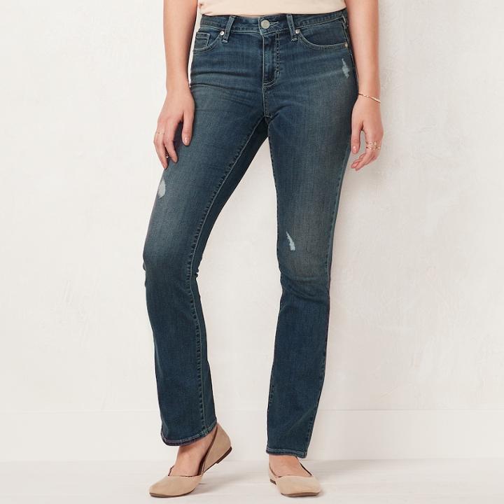 Women's Lc Lauren Conrad Barely Bootcut Jeans, Size: 4, Med Blue