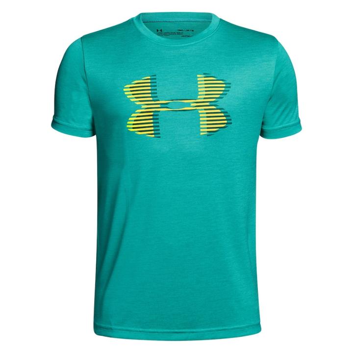 Boys 8-20 Under Armour Printed Big Logo Tee, Size: Large, Purple