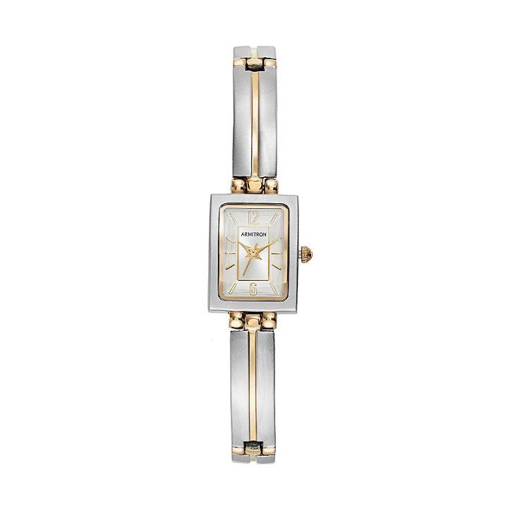 Armitron Women's Two Tone Half-bangle Watch - 75/5322svtt, Size: Small, Multicolor