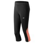 Women's New Balance Accelerate Capri Workout Leggings, Size: Medium, Brt Red
