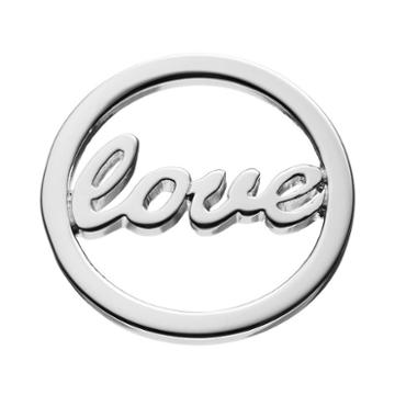 Blue La Rue Stainless Steel Love Coin Charm, Women's, Silver
