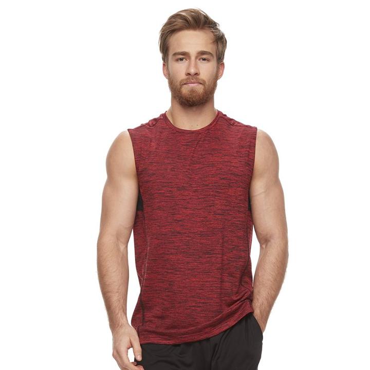 Men's Tek Gear&reg; Space-dyed Muscle Tee, Size: Xl, Med Red