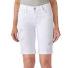 Women's Rock & Republic&reg; Kristy Cuffed Bermuda Jean Shorts, Size: 14, White