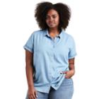 Plus Size Levi's Button-front Top, Women's, Size: 1xl, Blue