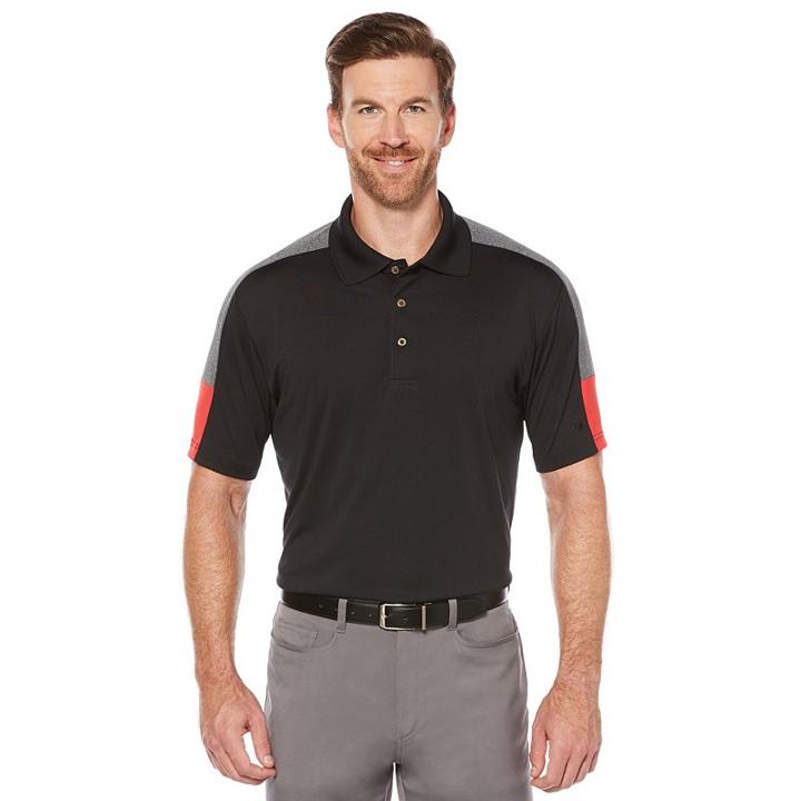 Men's Grand Slam Regular-fit Heathered Driflow Performance Golf Polo, Size: Xxl, Oxford