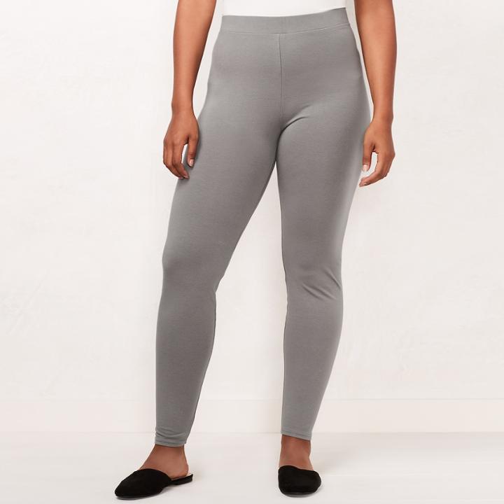 Plus Size Lc Lauren Conrad Leggings, Women's, Size: 3xl, Med Grey