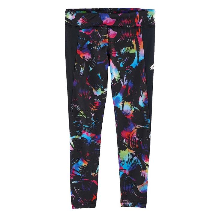 Girls 4-6x Adidas Climalite Printed Tights, Size: 4, Ovrfl Oth
