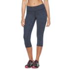 Women's Tek Gear&reg; Dry Tek Space-dye Capri Workout Leggings, Size: Large, Med Blue