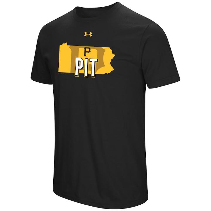 Men's Under Armour Pittsburgh Pirates State Tee, Size: Medium, Oxford