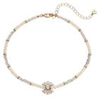 Lc Lauren Conrad Pink Beaded Glitzy Choker Necklace, Women's