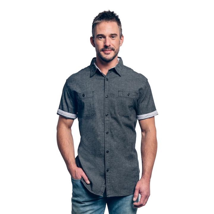 Men's Lee Sam Button-down Shirt, Size: Medium, Grey