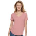 Juniors' So&reg; Perfect Tee, Teens, Size: Large, Med Pink