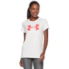 Women's Under Armour Jacquard Overlay Graphic Tee, Size: Large, White
