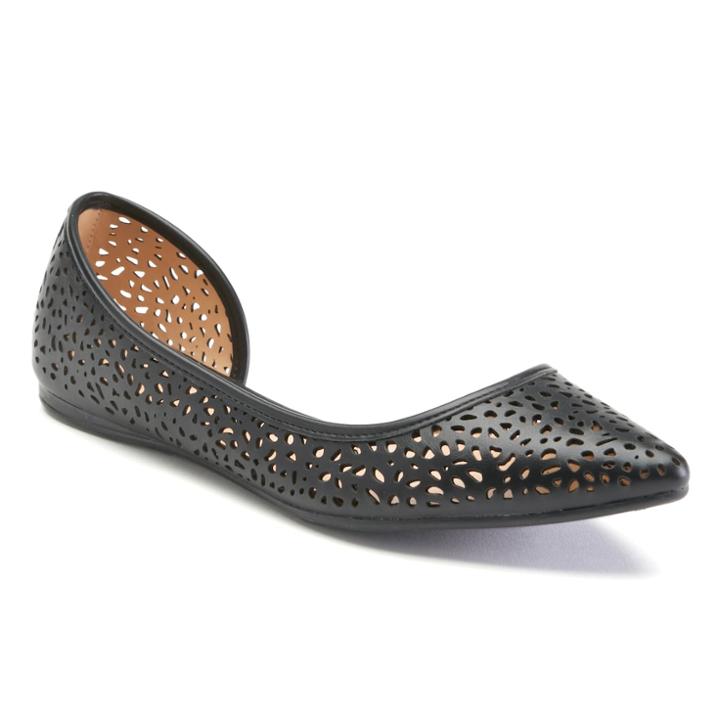 Apt. 9&reg; Satisfy Women's Pointed-toe D'orsay Flats, Size: 6, Oxford