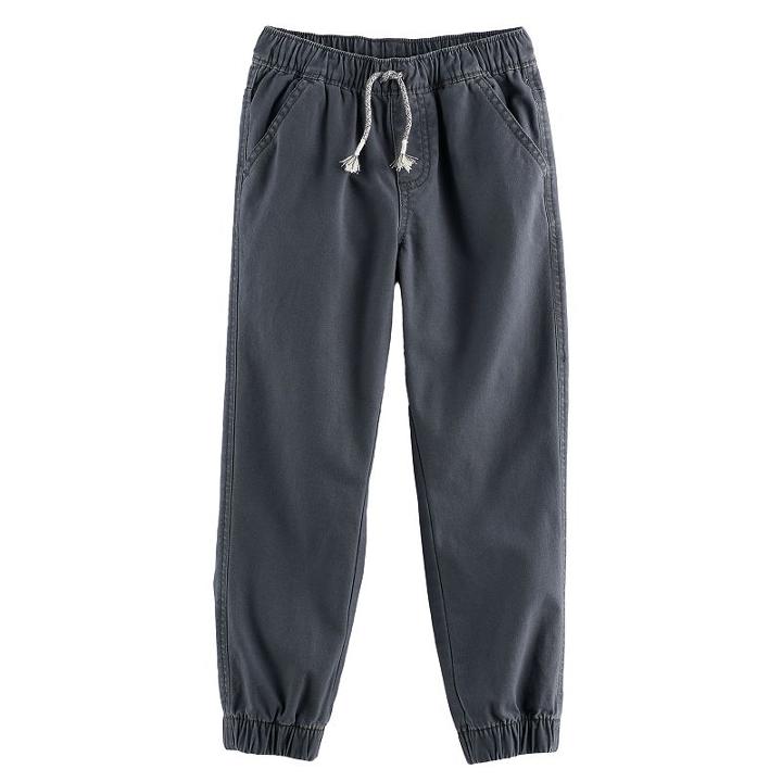 Boys 4-10 Jumping Beans&reg; Canvas Jogger Pants, Size: 4, Dark Grey