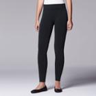 Simply Vera Vera Wang Twill Seamless Leggings, Women's, Size: Medium, Black