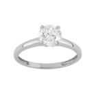 Cubic Zirconia Solitaire Engagement Ring In 10k Gold, Women's, Size: 10, White