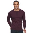 Men's Sonoma Goods For Life&trade; Coolmax Classic-fit Henley, Size: Large, Dark Red