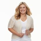 Plus Size Croft & Barrow&reg; Pointelle Shrug, Women's, Size: 1xl, Brown