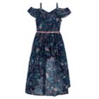 Girls 7-16 Iz Amy Byer Off Shoulder Walk-through Belted Maxi Dress, Size: 12, Blue (navy)