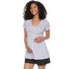 Maternity A:glow Peplum Tee, Women's, Size: L-mat, Med Purple