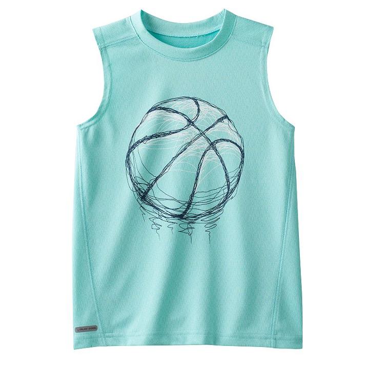 Boys 4-10 Jumping Beans&reg; Textured Muscle Tee, Boy's, Size: 6, Turquoise/blue (turq/aqua)