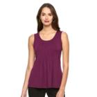 Women's Croft & Barrow Scoopneck Tank, Size: Xl, Drk Purple