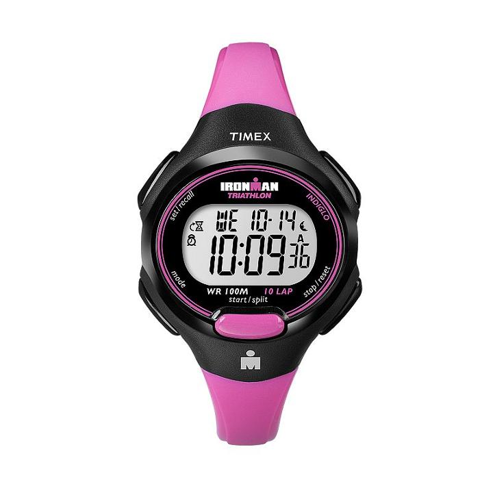 Timex Women's Ironman 10-lap Digital Chronograph Watch - T5k5259j, Pink