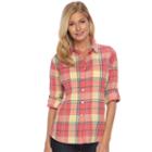 Women's Woolrich Tall Pine Plaid Seersucker Shirt, Size: Xxl, Lt Yellow
