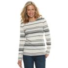 Petite Croft & Barrow&reg; Classic Crewneck Tee, Women's, Size: Xxl Petite, Med Grey