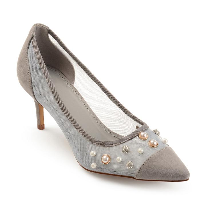 Journee Collection Breck Women's High Heels, Size: Medium (8.5), Grey