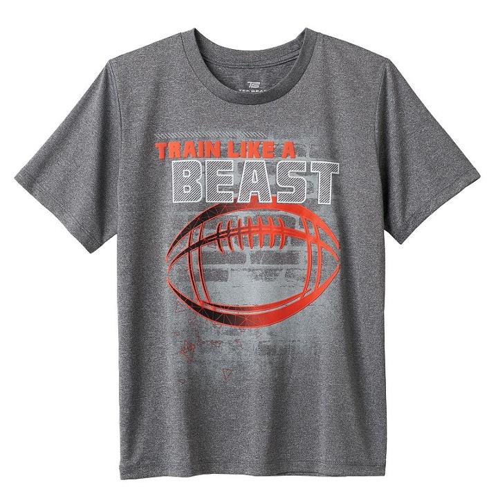 Boys 8-20 Tek Gear Football Tee, Boy's, Size: Large, Grey Other